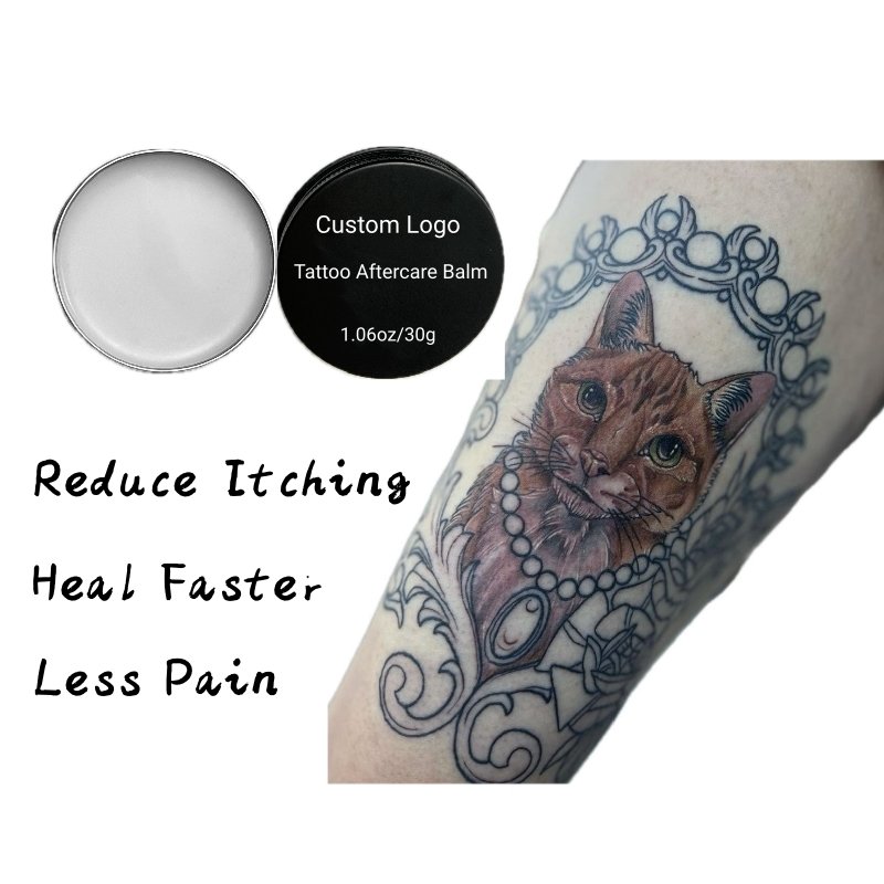 Private Label 30g Tattoo Aftercare Balm Microblading Butter Moisturizer NOT Va seline For Repair Heal Recovery After Tattoo Care