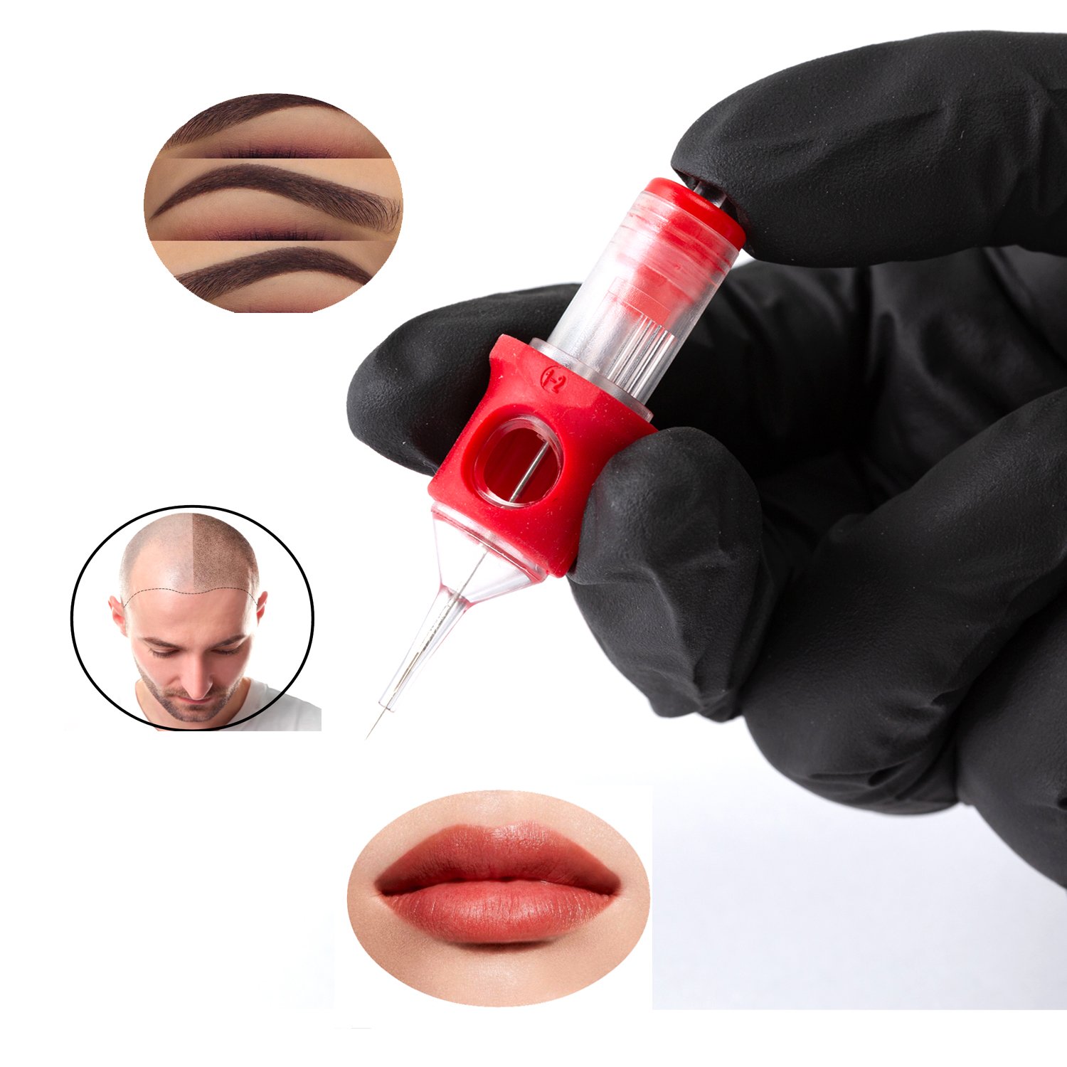 TUHU PMU Pigment Disposable 0.20mm 0.18mm 1RL 3RL Tattoo Eyebrow Needle Cartridge Tattoo Permanent Makeup Cartridges Needle
