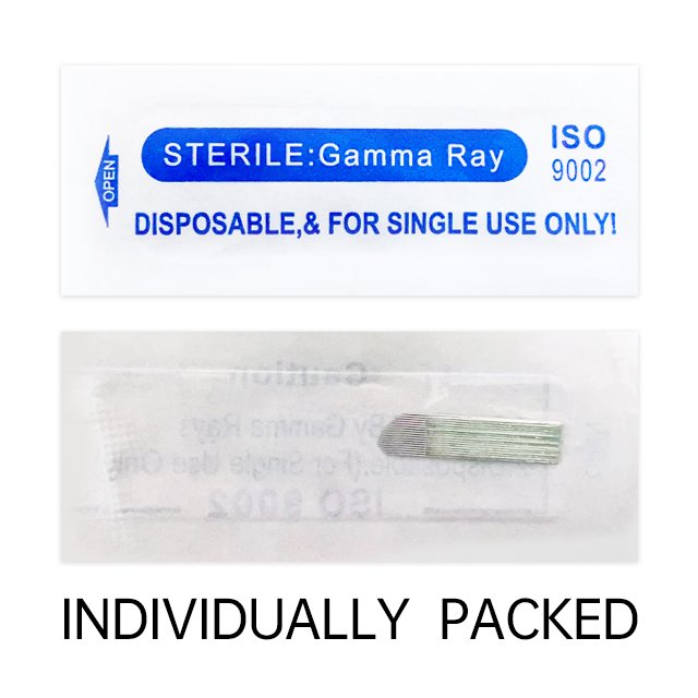 Professional Wholesale Tattoo Cartridge Needle Sterilized Needle Stainless Steel Tattoo Needles Large Size Tattoo Blades