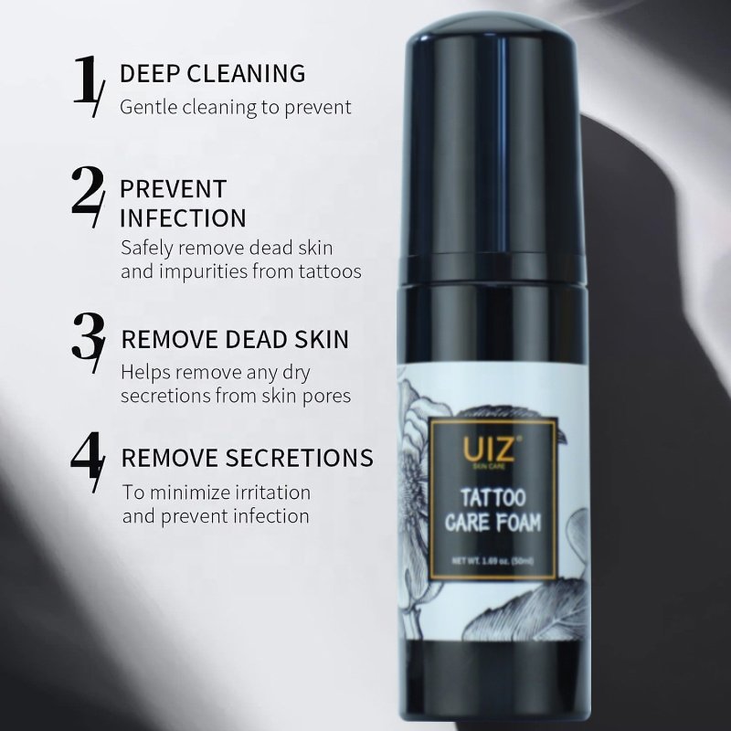 Tattoo Care Foam Moisturizing Soothing Heal Brightening Soap Tattoos Aftercare Skin Cleaning Mousse Wash
