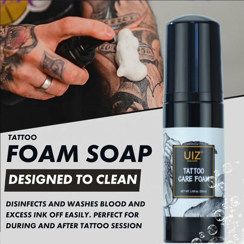 Tattoo Care Foam Moisturizing Soothing Heal Brightening Soap Tattoos Aftercare Skin Cleaning Mousse Wash