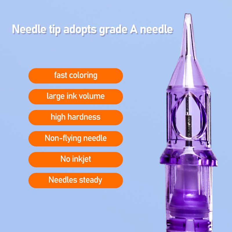Premium Tattoo PMU Cartridges Needles 0.30MM Round Liner permanent makeup cartridge needle