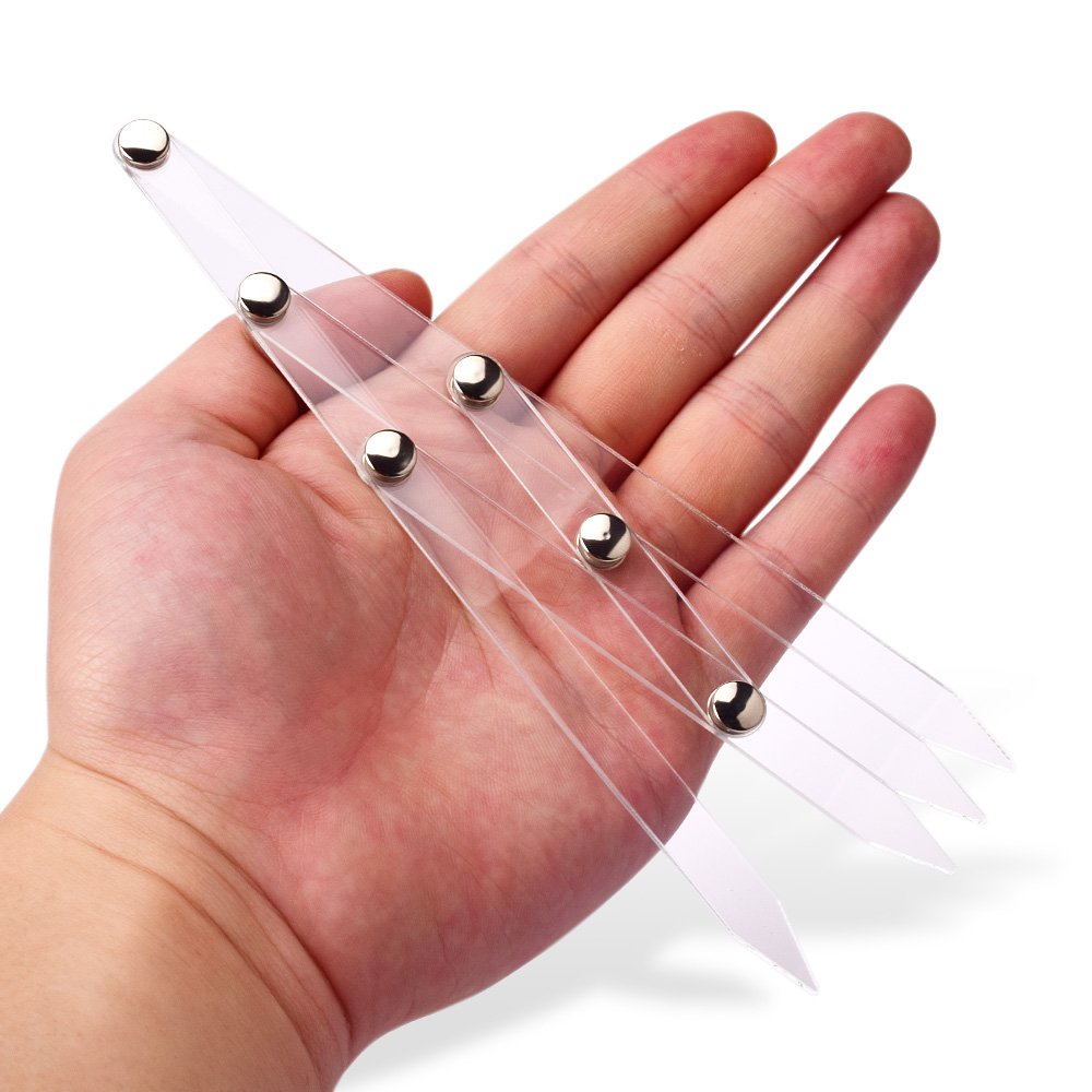 High Quality Acrylic Tattoo Eyebrow Ruler for Permanent Makeup,Golden Eyebrow Divider for Eyebrow Design