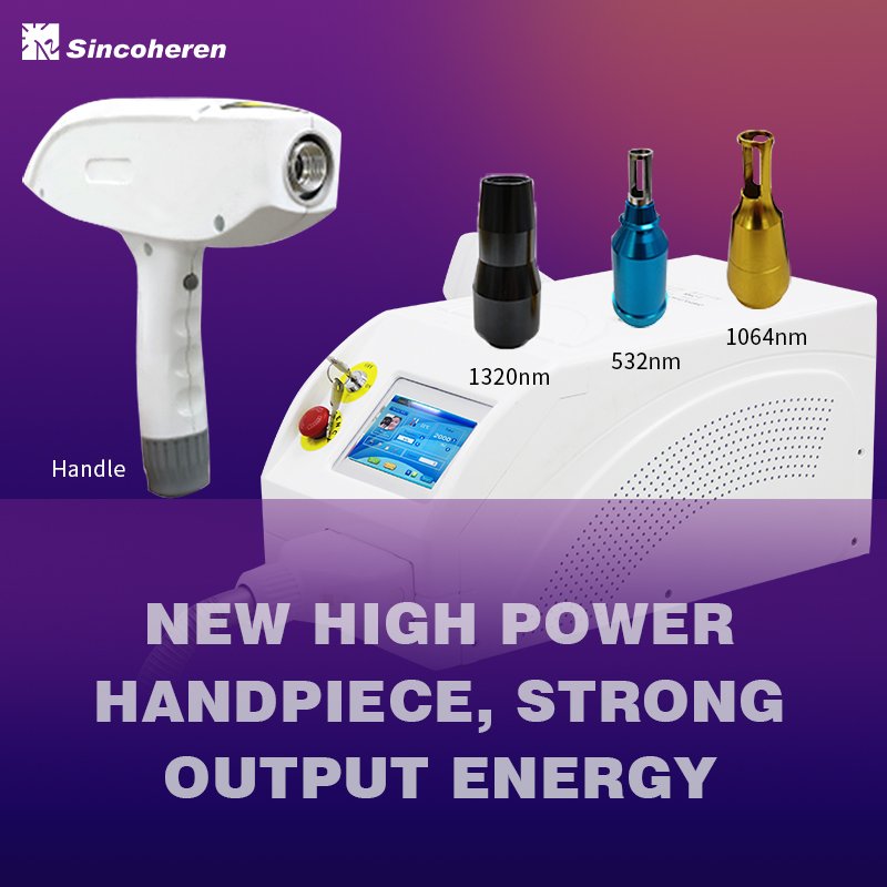 2023 Sincoheren Professional Q Switched Nd yag 1064nm 532nm Picosecond Laser Tattoo Removal Machine