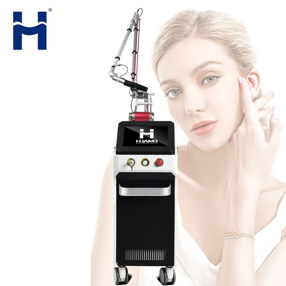 HUAMEI Aesthetic Medicine Vertical Pigment Treatment Picosecond 1064+532 Laser Tattoo Removal Pico Laser Machine