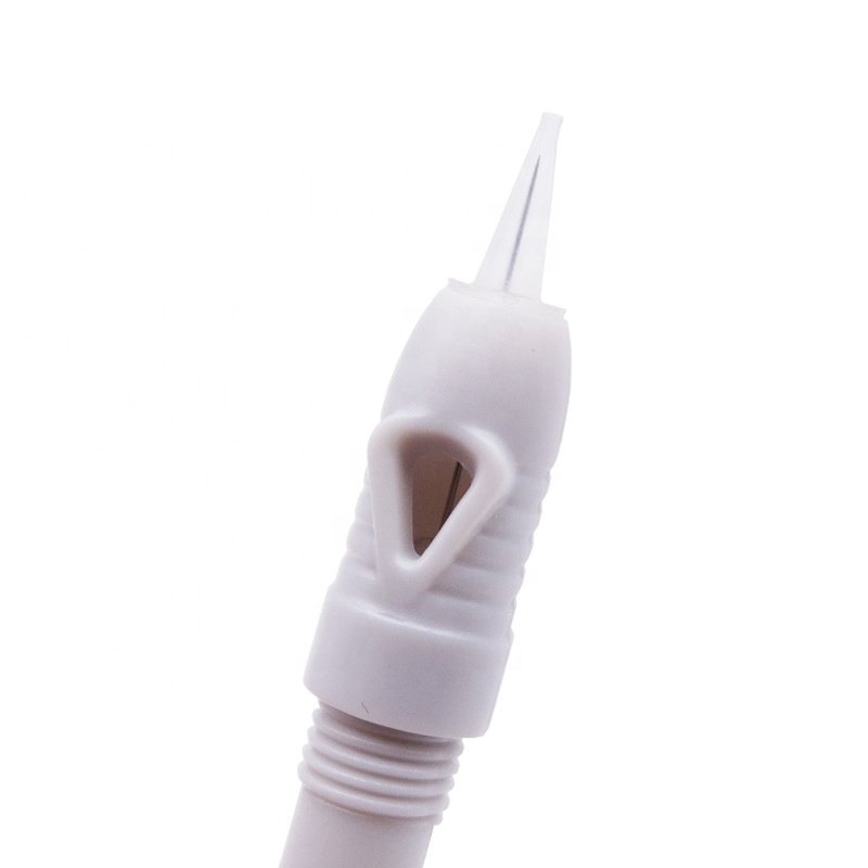 Permanent Makeup Cartridge Screw Needles Grey Spiral Disposable Plastic Eyebrow Tattoo Microblading Gun Blade Pmu Supplies