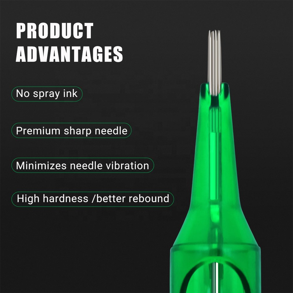 Wholesale OEM LBB Green Membrane Tattoo Needle Cartridge RL RS RM Magnum Permanent Makeup Needle