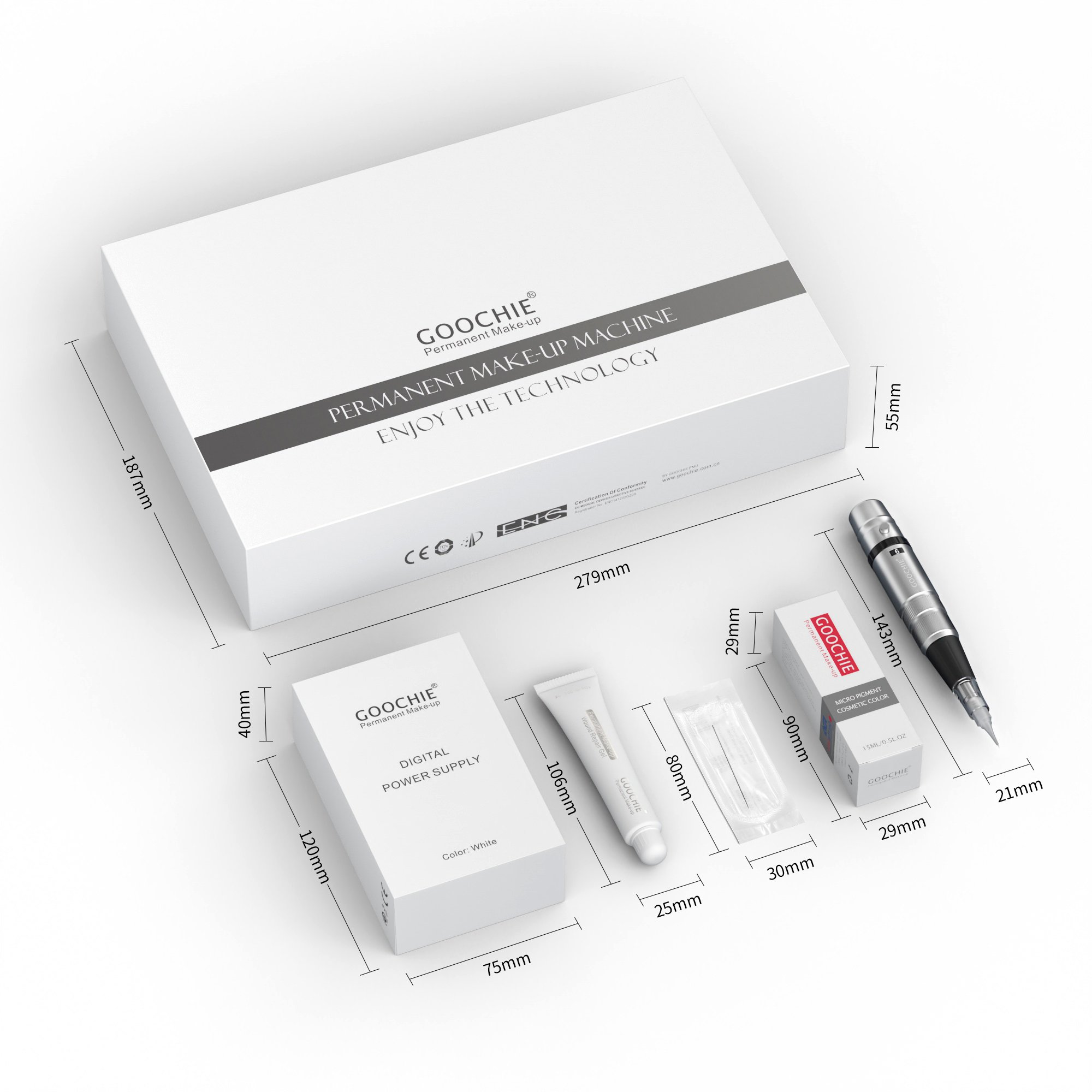 Factory Direct Goochie Rotary Tattoo Permanent Makeup Machine Kit Microblading Pen