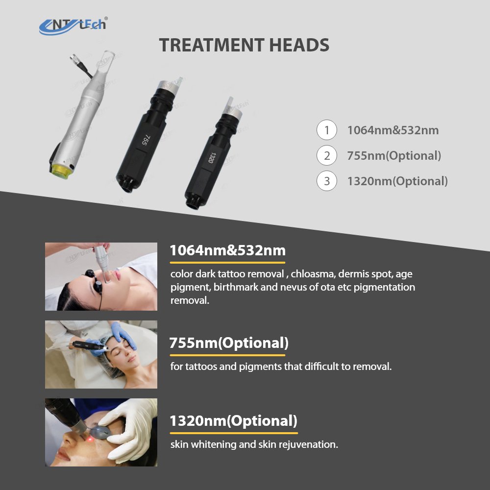 Discount 532nm 755nm 1064nm picosecond laser tattoo removal carbon q-switched pico laser with cooling
