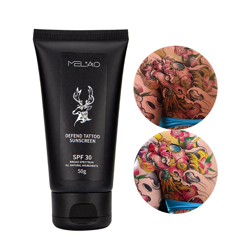 Tattoos Aftercare With Spf 50 OEM Custom Tattoo Sunscreen Protect Fading Quickly Moisturizing Anti Uv Sunblock Tattoo Cream