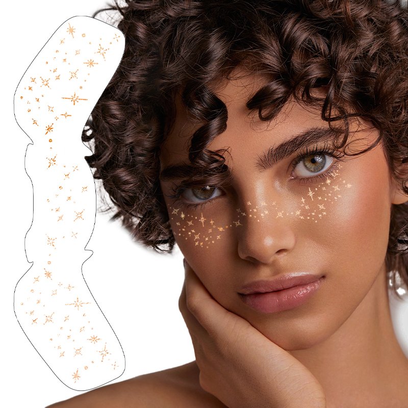 Hot High Quality Glitter Fake Metallic Gold Silver Rose Gold Freckle Sticker Temporary Glitter Freckles Face Tattoo Sticker