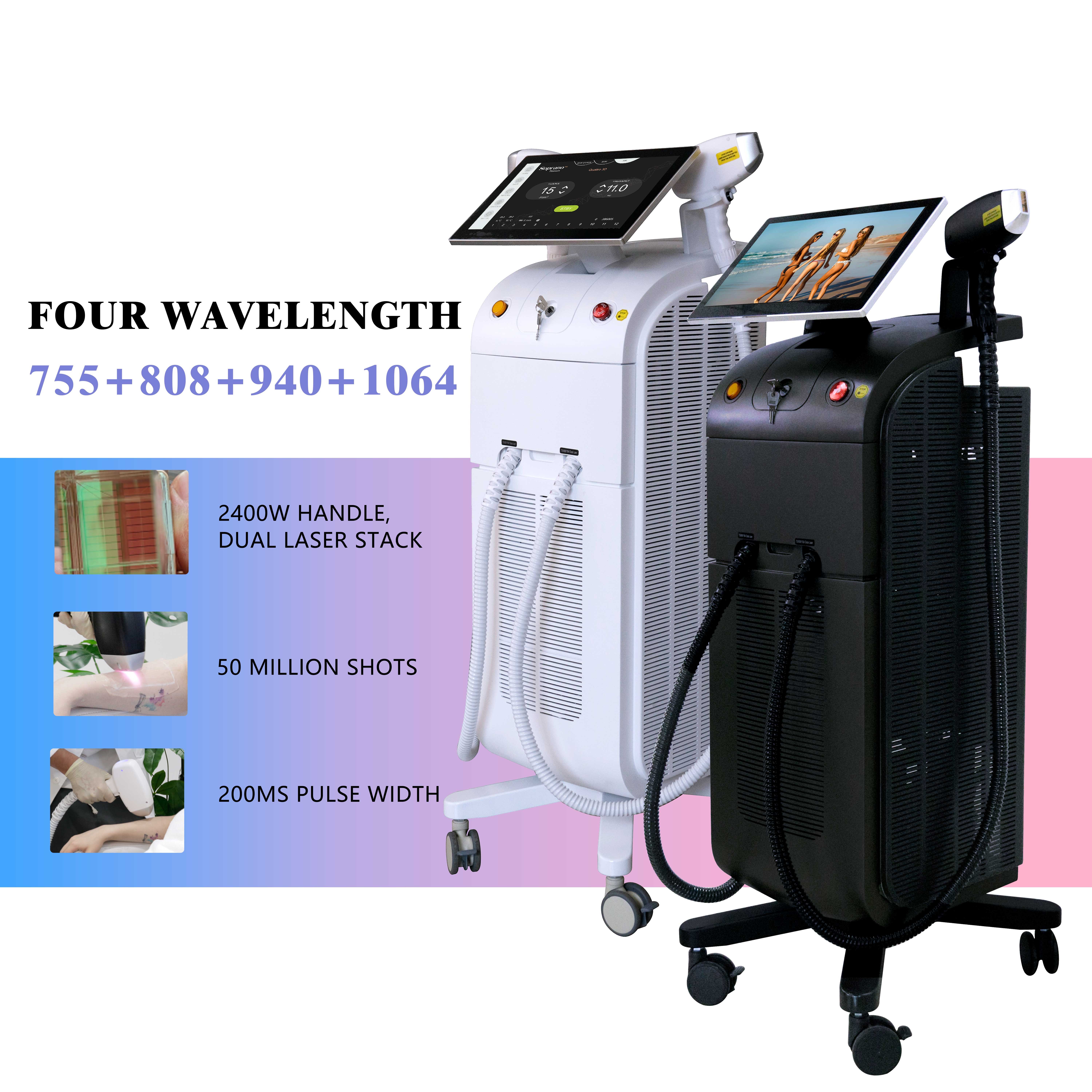 755nm 808nm 1064nm Ice 1200w Triple Wavelength ice cold 808nm ice platinum tattoo removal diode laser hair removal device