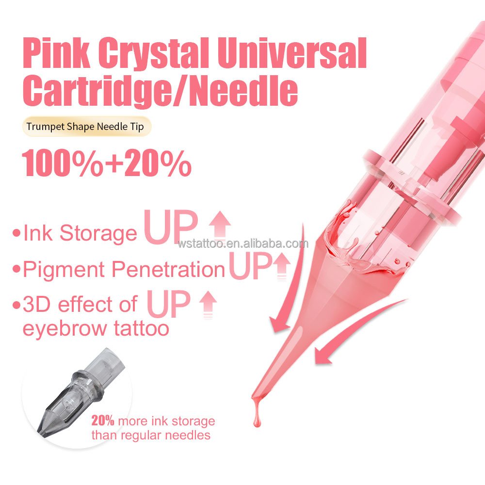 Wenshen 306 stainless steel medical Private Label Premium Quality Permanent Makeup Sterile Tattoo Cartridge OEM Tattoo Needles