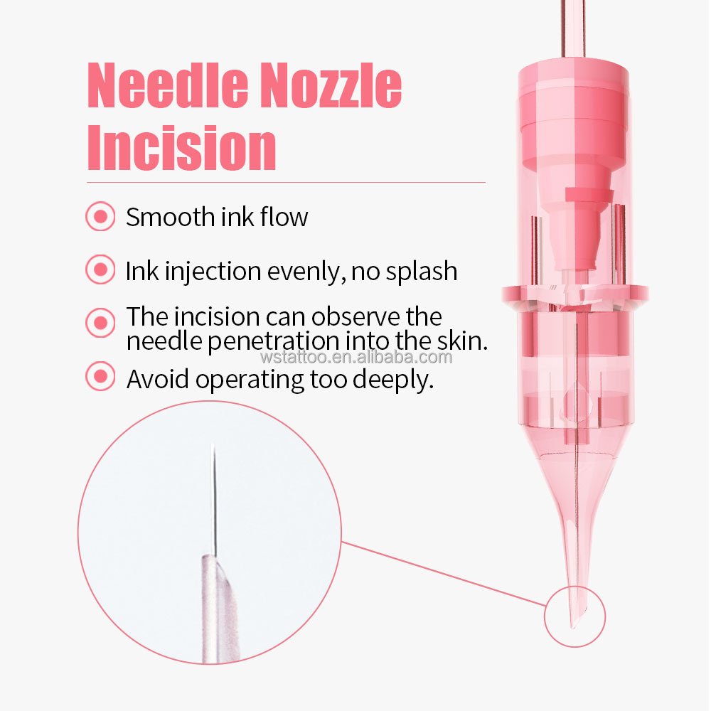 Wenshen 306 stainless steel medical Private Label Premium Quality Permanent Makeup Sterile Tattoo Cartridge OEM Tattoo Needles