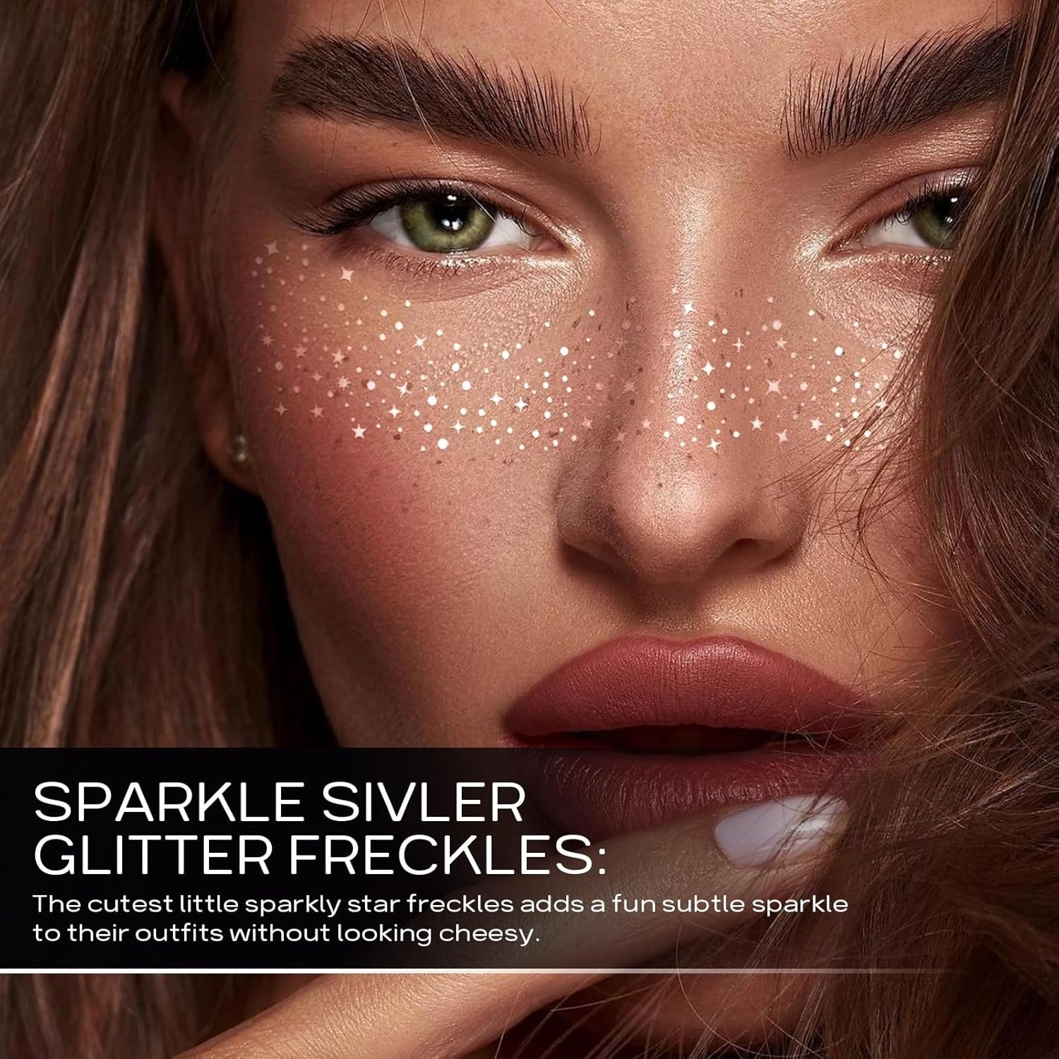Cosmetic Sexy Waterproof Sweat-Resistant Holiday Party Face Patch Golden Silver Freckles Design Tempory Tattoo Face Freckles