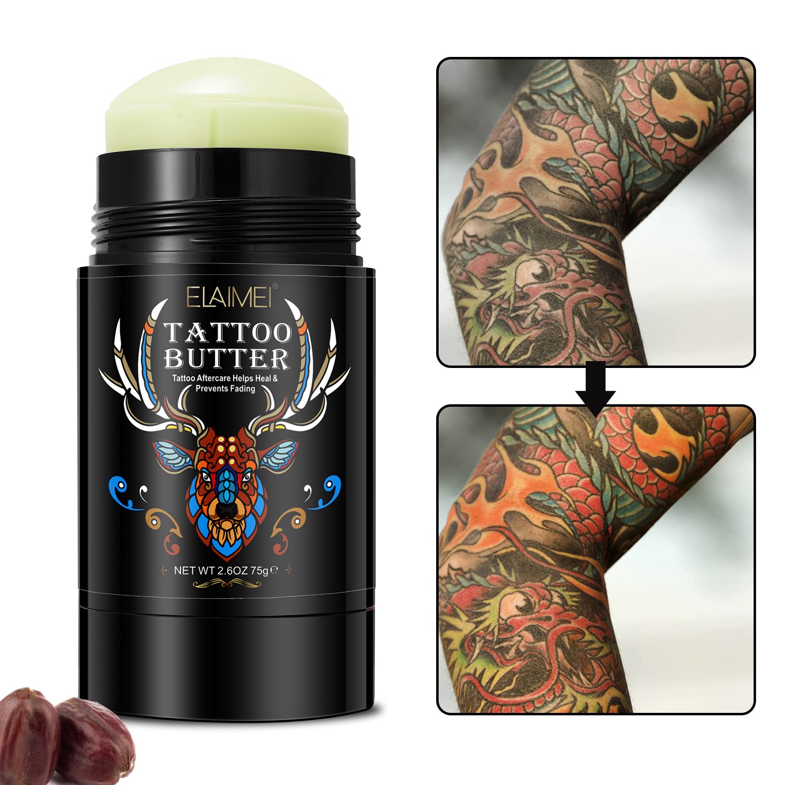 Tattoo Aftercare Tattoo Moisturizer Promotes Healing Butter Natural Tattoo Balm for Soothing and Brightening