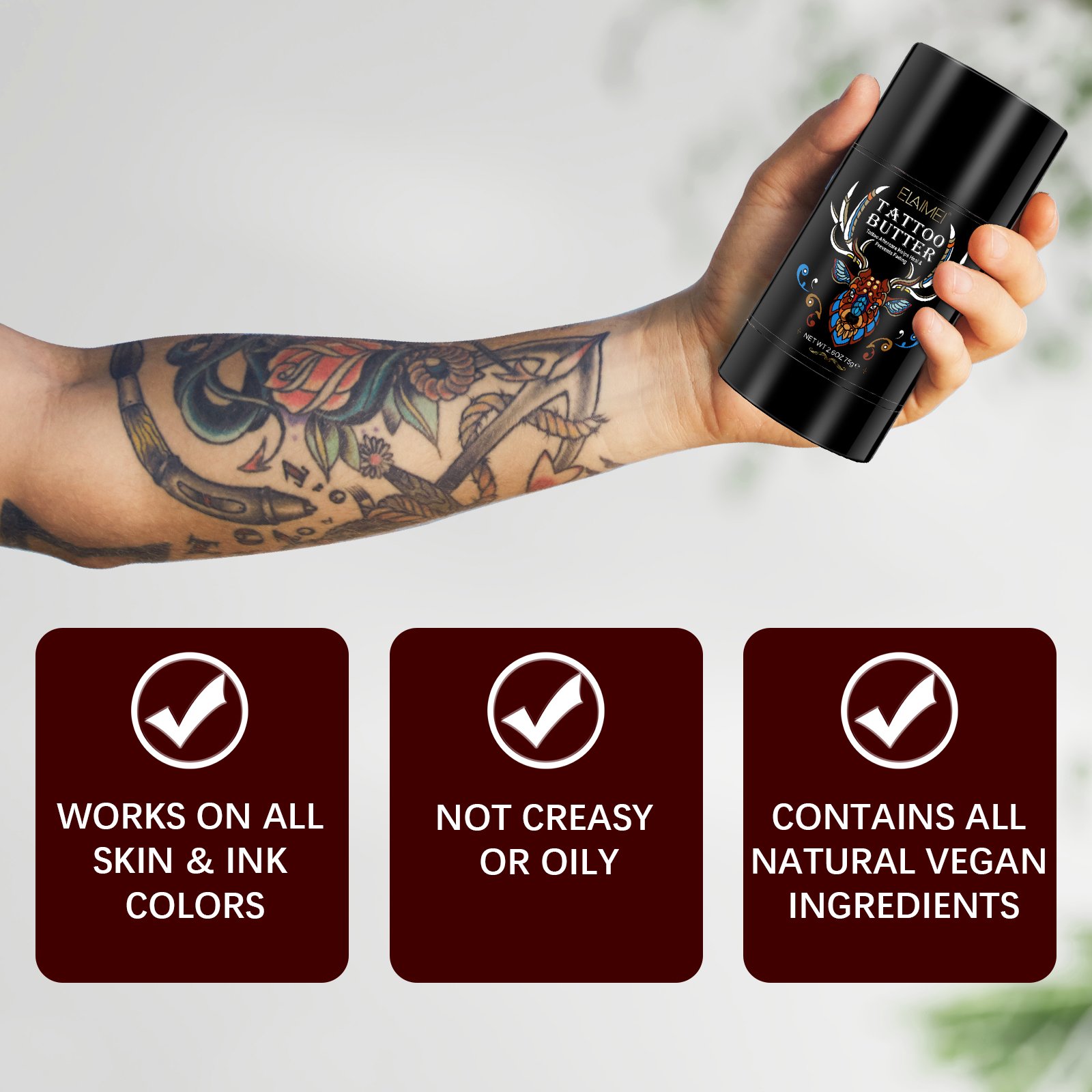 Tattoo Aftercare Tattoo Moisturizer Promotes Healing Butter Natural Tattoo Balm for Soothing and Brightening