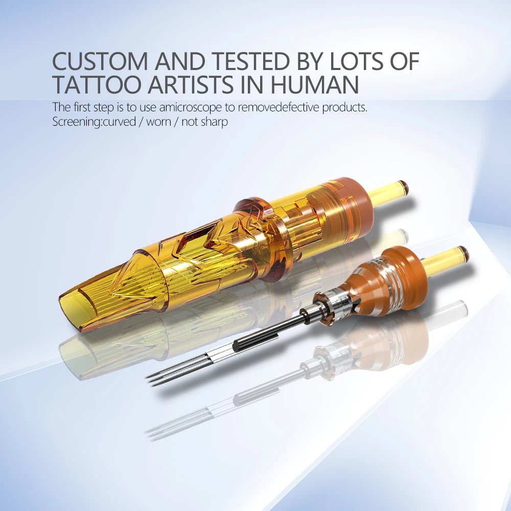 Ambition Glory 20pcs 316 Medical Stainless Steel Sterilized RL RM M1 RS Tattoo Cartridges Needles for Body Art Permanent Makeup
