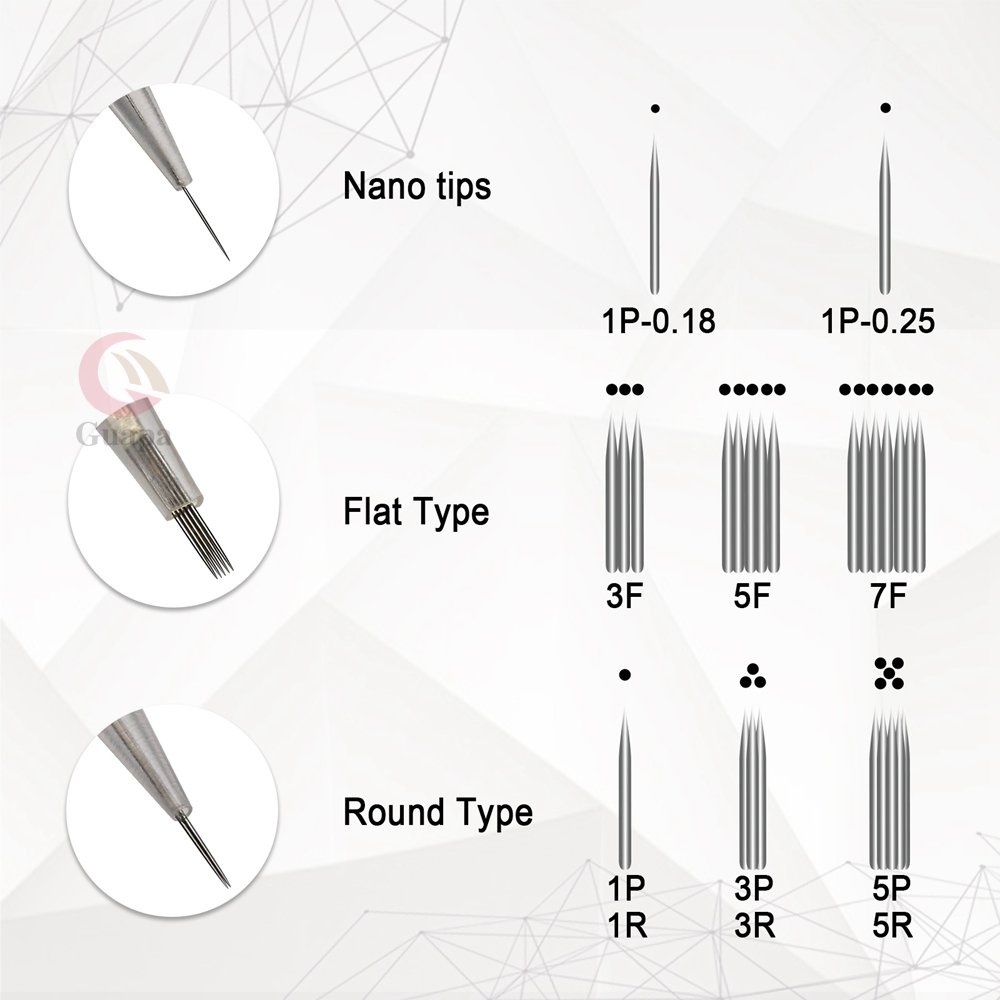 Permanent Makeup Cartridge Needle Disposable Eyebrow Tattoo Needle Machine Needles 1R Nano Tips 2RL 3RL 5RL 7RL 3F 5F 7F