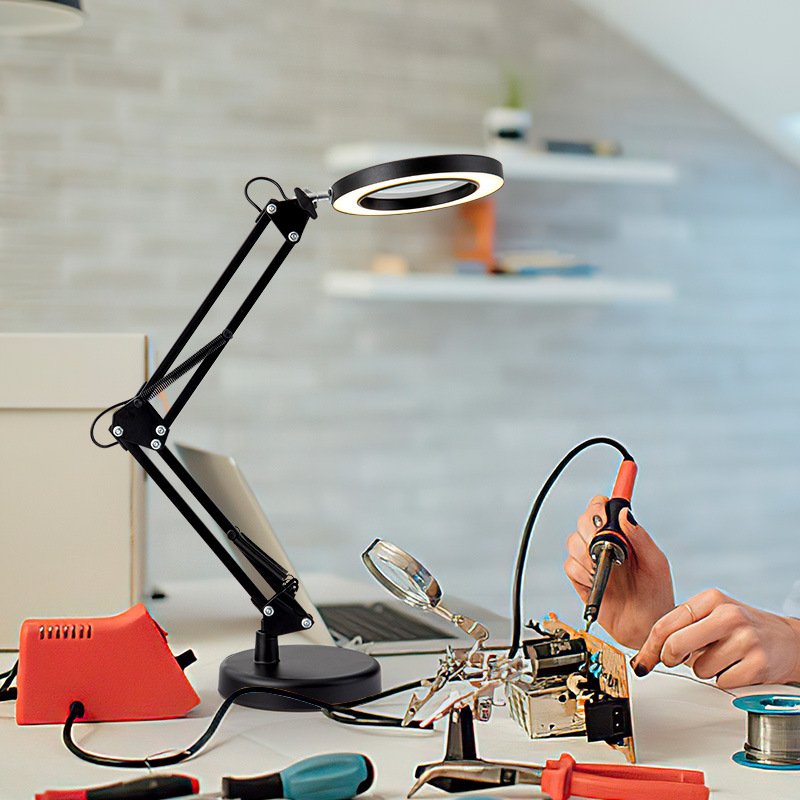 Desktop Nail Art Tattoo Reading Repair Table Maintenance Electronic Welding Appraisal Special Magnifying Glass Table Lamp
