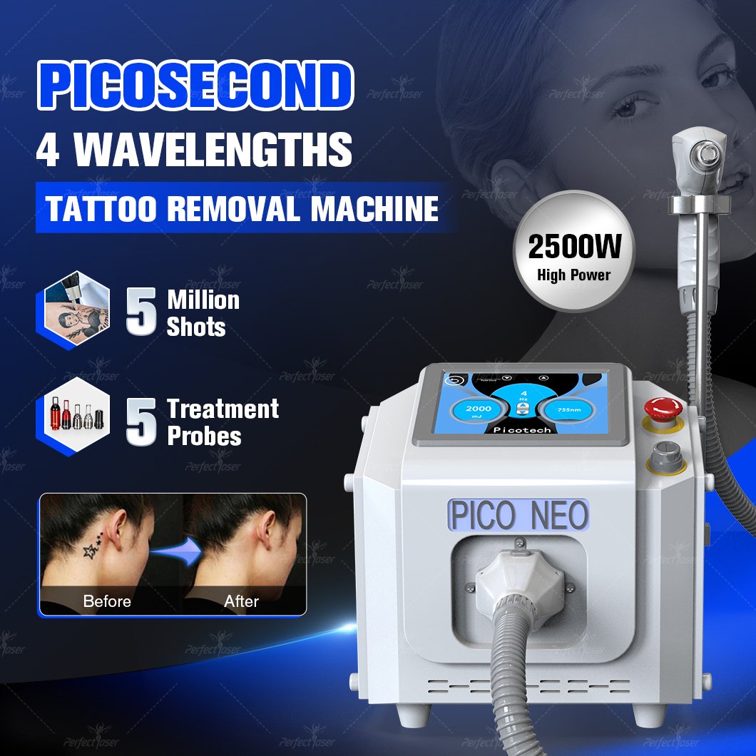 Portable Professional Q Switch Pico Laser Tattoo Removal Machine 2024 New 532nm 755nm 1064nm 1320nm Picosecond laser price