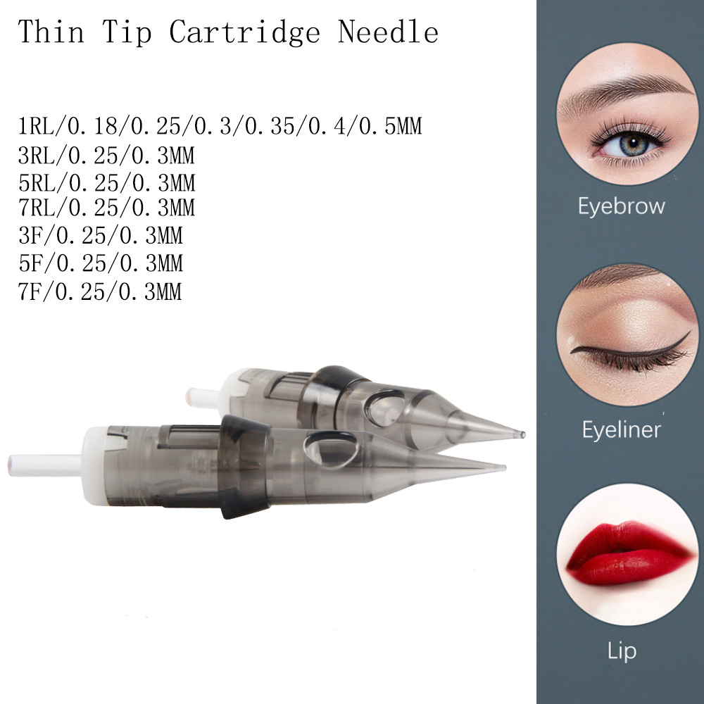 Hadiyah Disposable Safety Tattoo Needle Cartridge Permanent makeup cartridge needles for Tattoo & SMP Rotary Pen Machine 10PCS