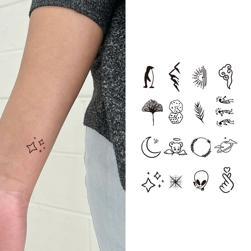 Semi Permanent Jaguas Ink Tattoo Non-permanent Fruit Juice Body Art Tattoo Paper Long Lasting Fake Inspirational Words Tattoo
