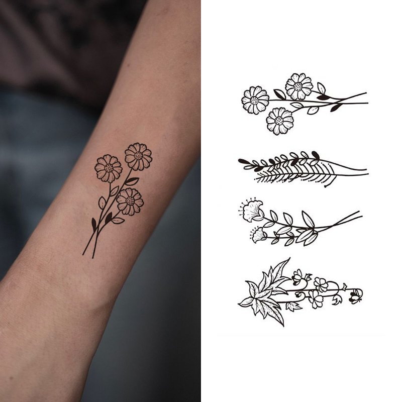 Semi Permanent Jaguas Ink Tattoo Non-permanent Fruit Juice Body Art Tattoo Paper Long Lasting Fake Inspirational Words Tattoo