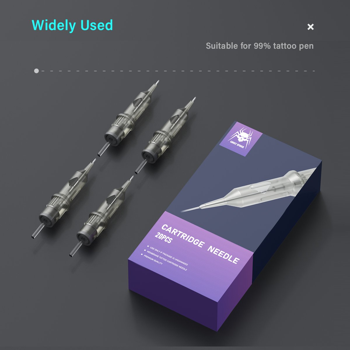 20Pcs/Box New Type Upgrade Professional Cartridge Tattoo Needle 0.3MM Diameter RL/RM/M1 Size Mixed Tattoo Needles