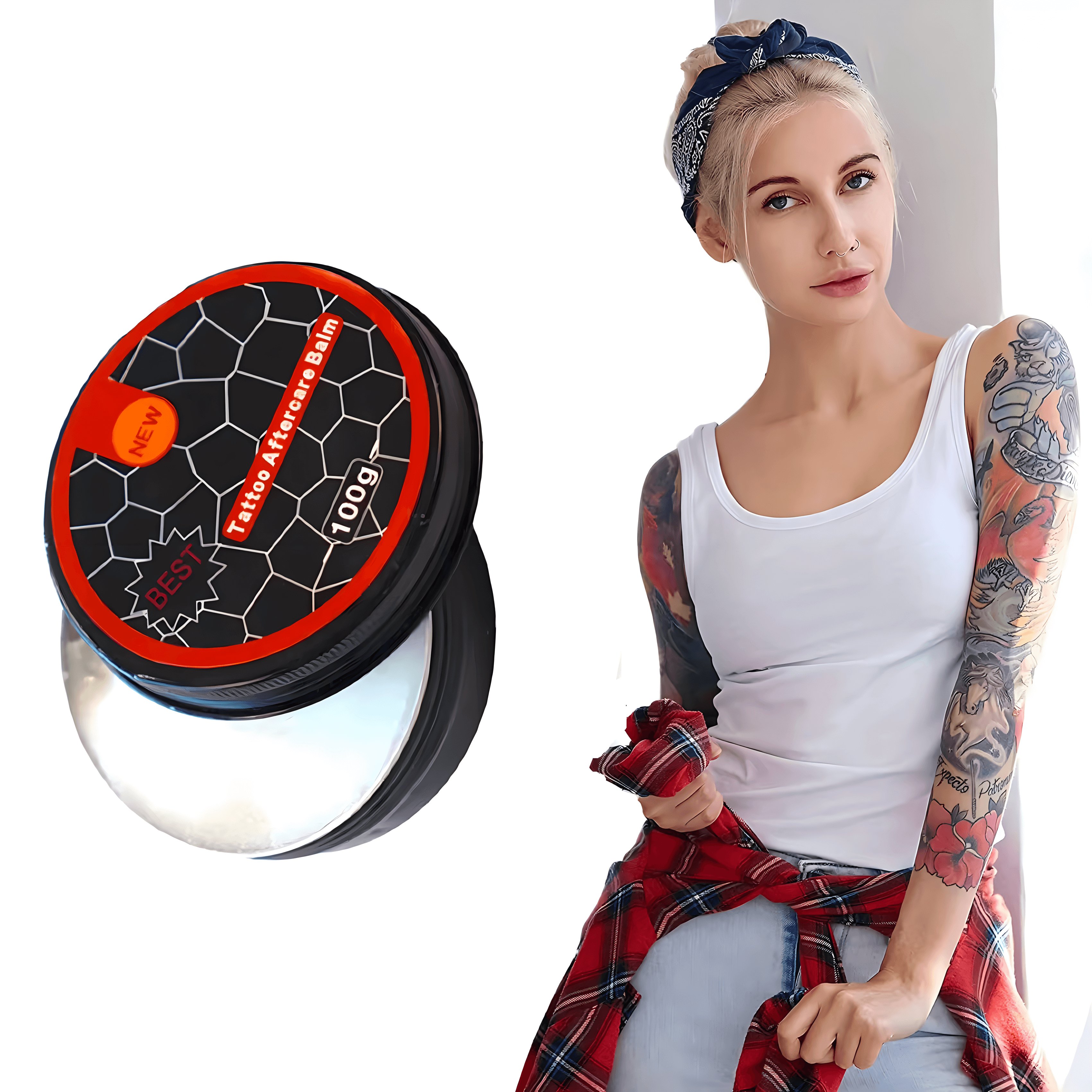 Hadiyah Beauty New Tattoo Aftercare Balm Repairing Cream Butter 100g for Body Art Tattoo Supply