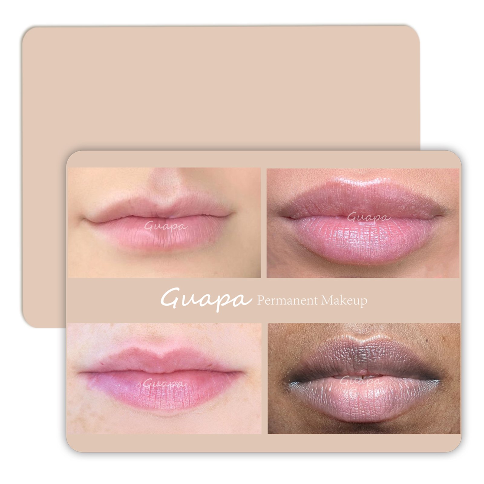 Multifunctional Guapa Printed Lip Practice Skins Permanent Makeup Latex Silicone Tattoo Sheet Lip Blushing Practice Skin