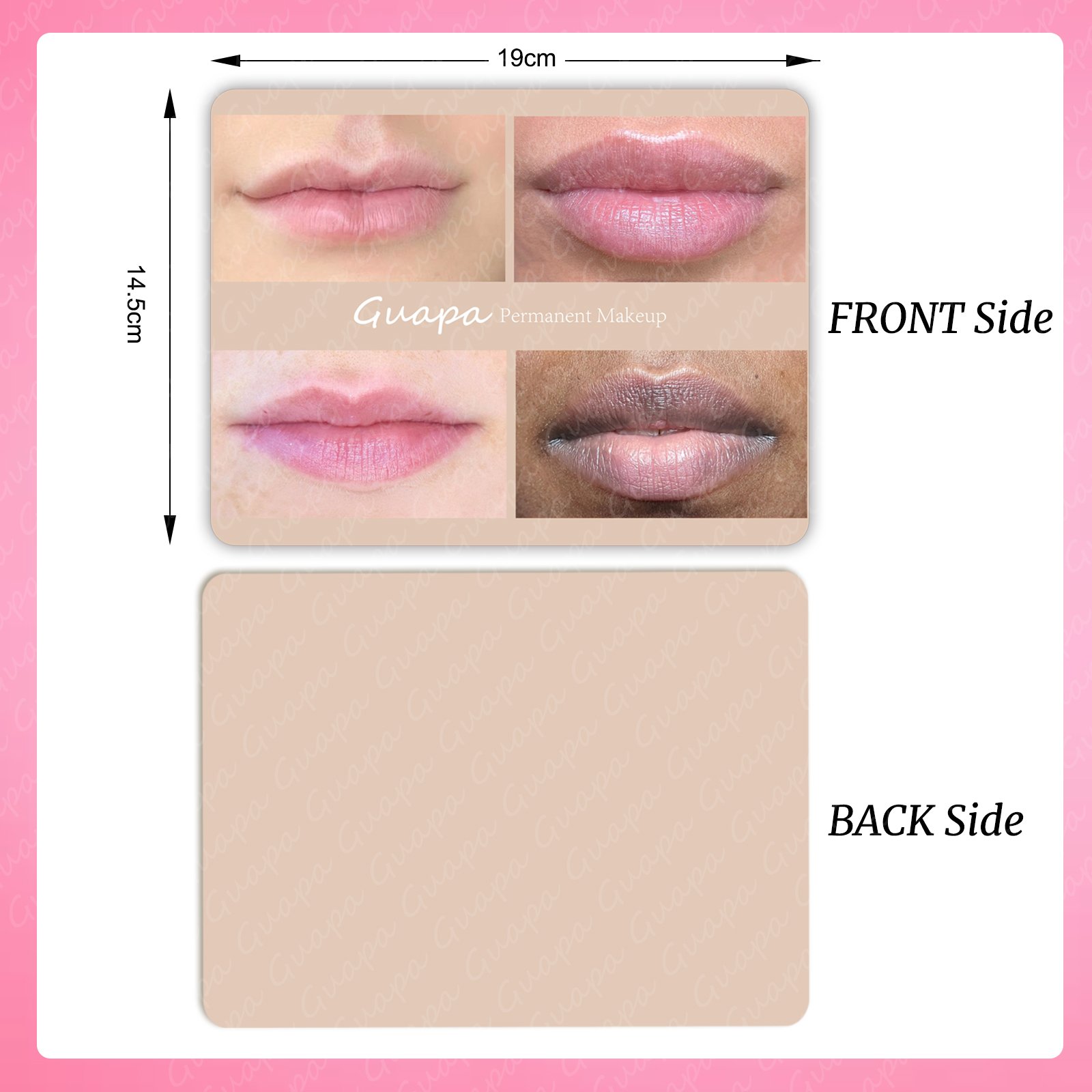 Multifunctional Guapa Printed Lip Practice Skins Permanent Makeup Latex Silicone Tattoo Sheet Lip Blushing Practice Skin