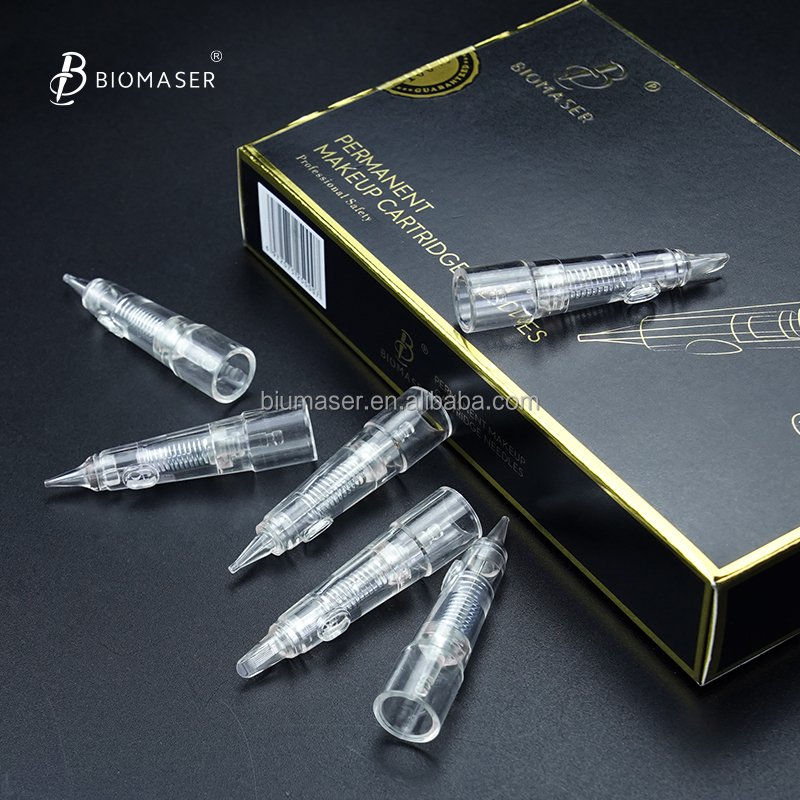 Biomaser Original Permanent Makeup Cartridge Needles 10PCS Eyebrow Tattoo Needle Customizable Private Labeling Available