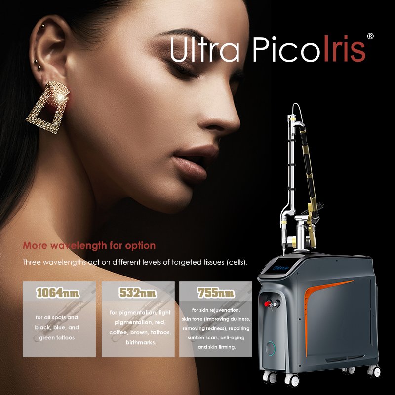 2022 Efficient tattoo removal machine picosecond laser q switch machine laser pico for melasma