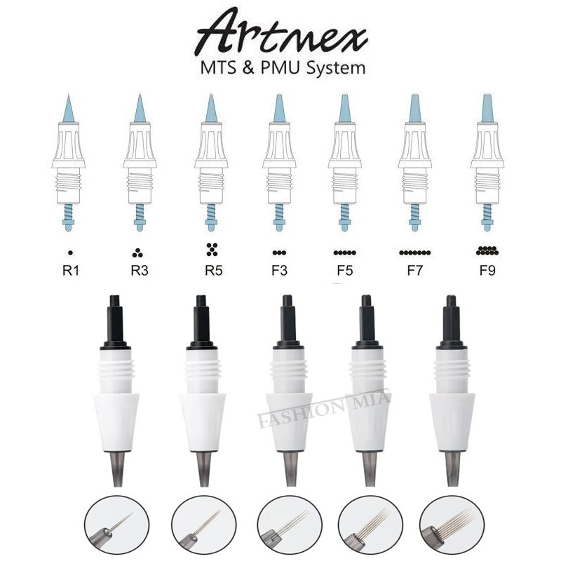 Microblading Artmex V8 V6 Tatoo Machine Cartridge Needles Permanent Makeup Eyebrow Tattoo Needle For PMU and MTS System Therapy