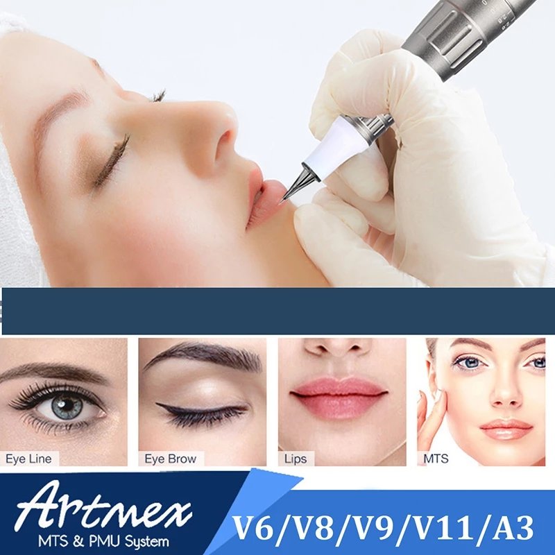Microblading Artmex V8 V6 Tatoo Machine Cartridge Needles Permanent Makeup Eyebrow Tattoo Needle For PMU and MTS System Therapy