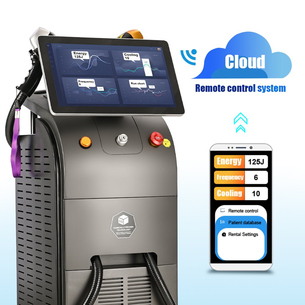 DFLASER CE Cooling Technology Ice Platinum Machine Hair Removal 808nm Diode Laser 755/808/1064nm diode lazer for salon