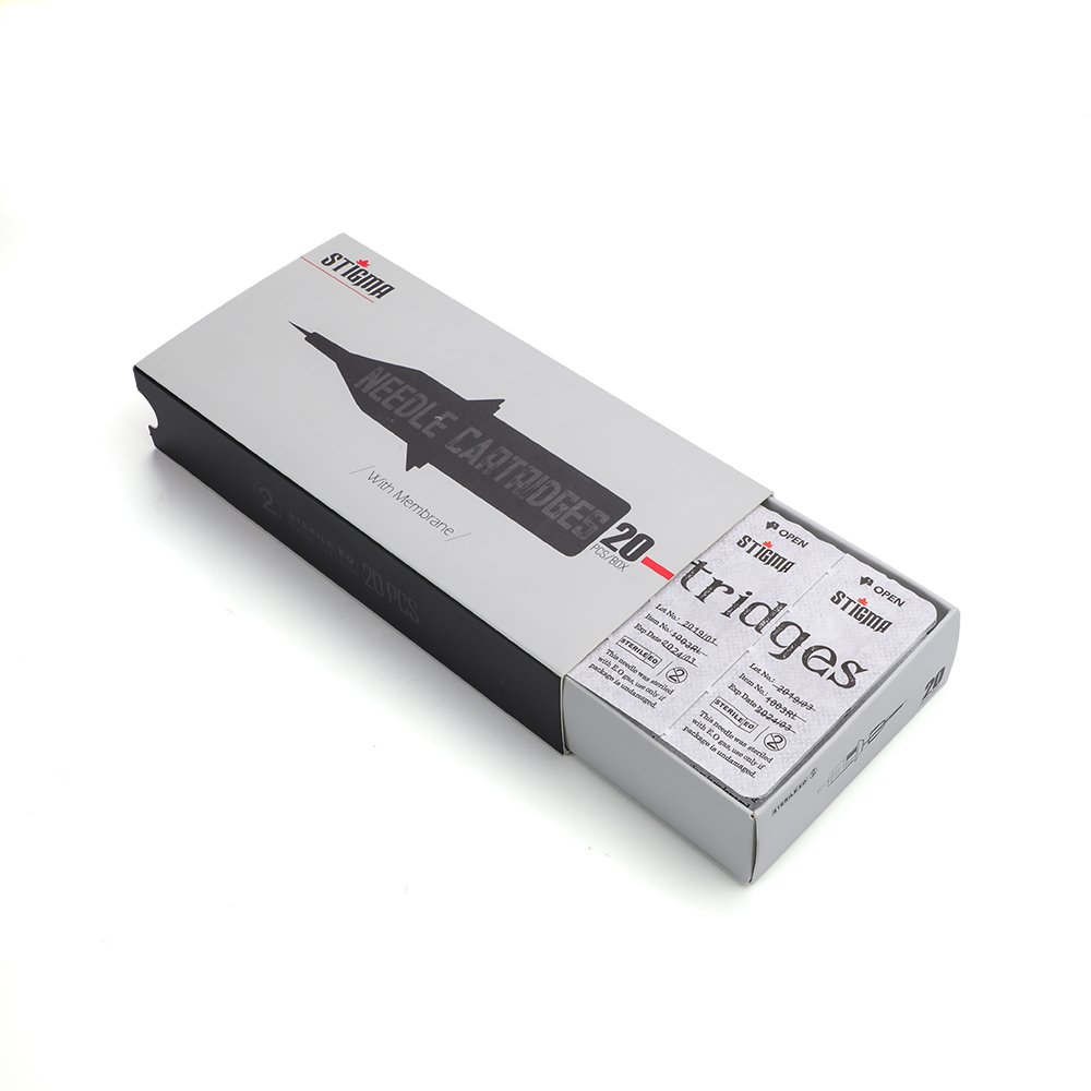 2021 hot sale Stigma Disposable Tattoo Cartridge Eo Gas Sterilized Top Grade Long Taper Tattoo Cartridges Needle Membrane