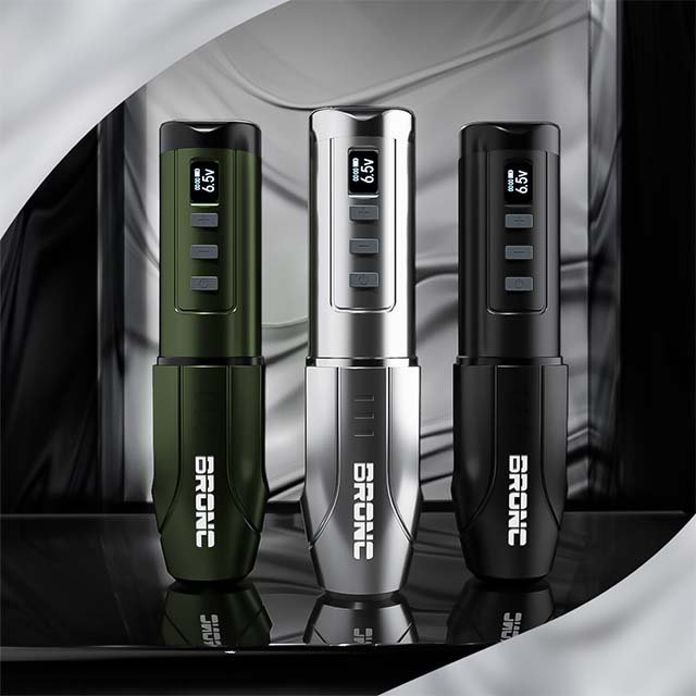 BRONC Lightweight BULLET Wireless Pen Fast Recharge Tattoo Machine Digital Tattoo Pen