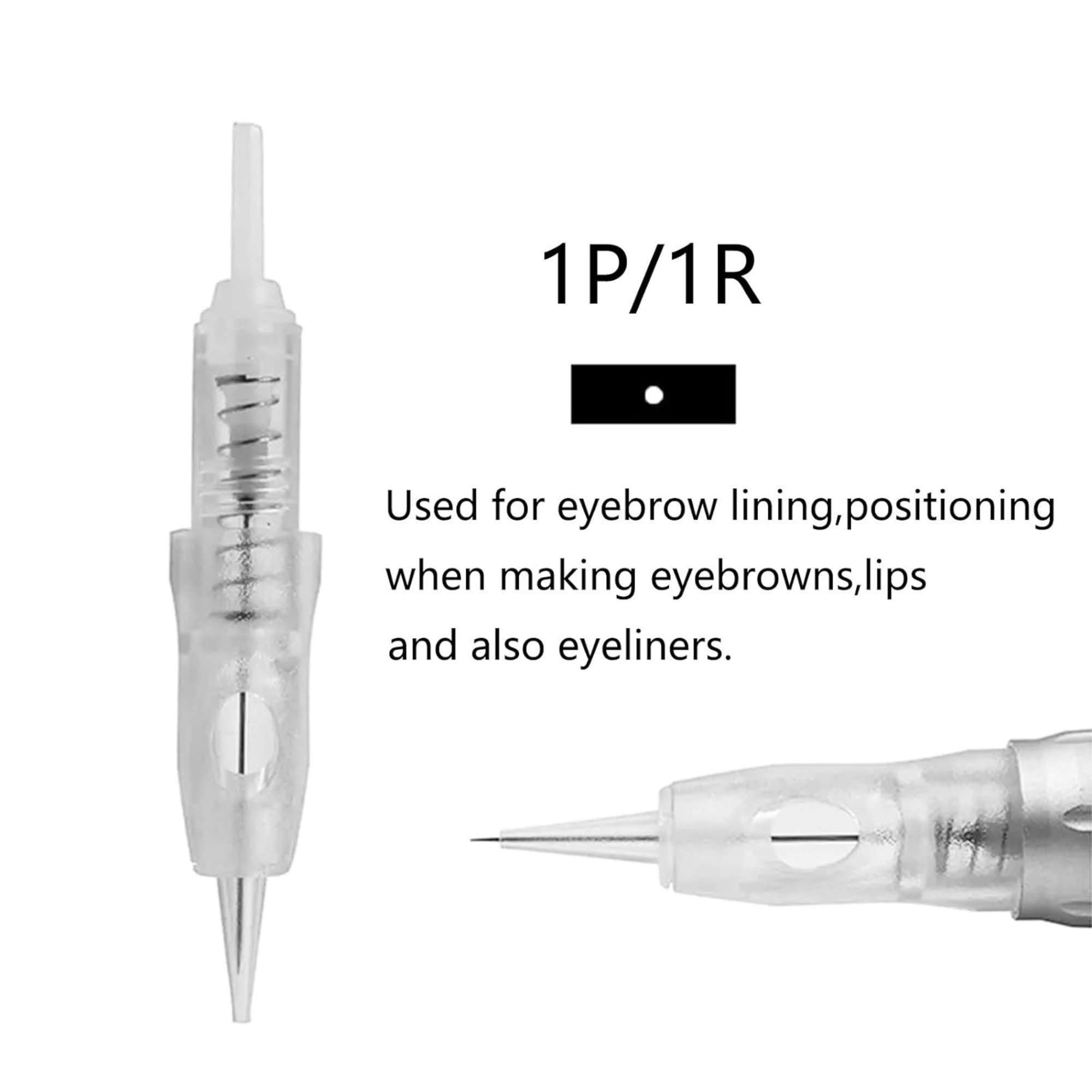 Hot Sell 1r PMU Cartridge MTS Tattoo Needle Eyebrow Permanent Makeup Microblading Micropigmentation Eyebrow Eyeliner Needle