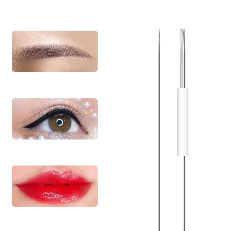 PMU Needles 50mm 35mm Microblading Needle Ombre Tattoo Machine Needle Eyebrow Lip Permanent Makeup RL Microshading Kit
