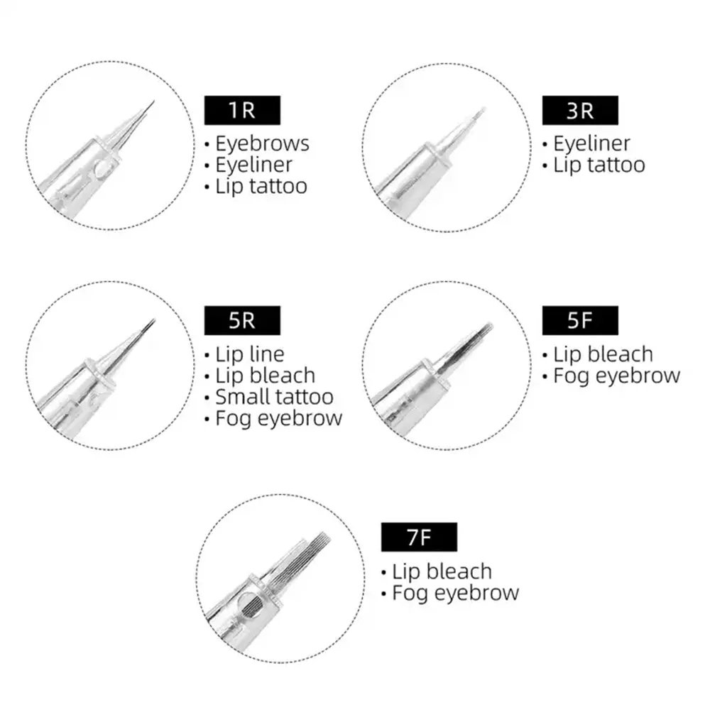 Disposable Lip/Eyebrow Permanent Makeup Tattoo Needles Snap Cartridge For Permanent Makeup Machine