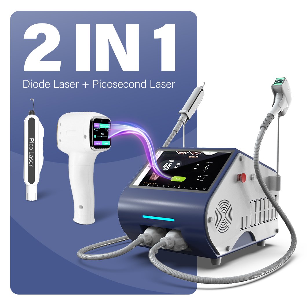 Portable nd yag Pico Laser Tattoo Removal Hair Removal Machine Price 2024 Professional 808 nm Diode Laser Hair Removal Machine