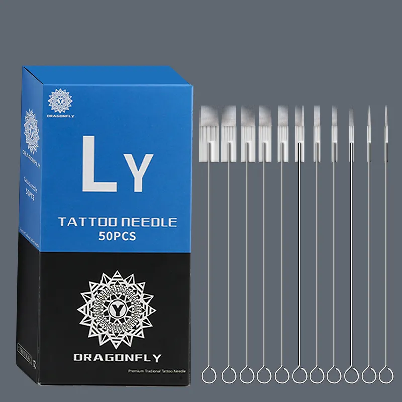 Hadiyah Wholesale 50PCS Disposable 304 Stainless Steel Permanent Makeup Microblading Eyebrow Tattoo Needles For Tattoo