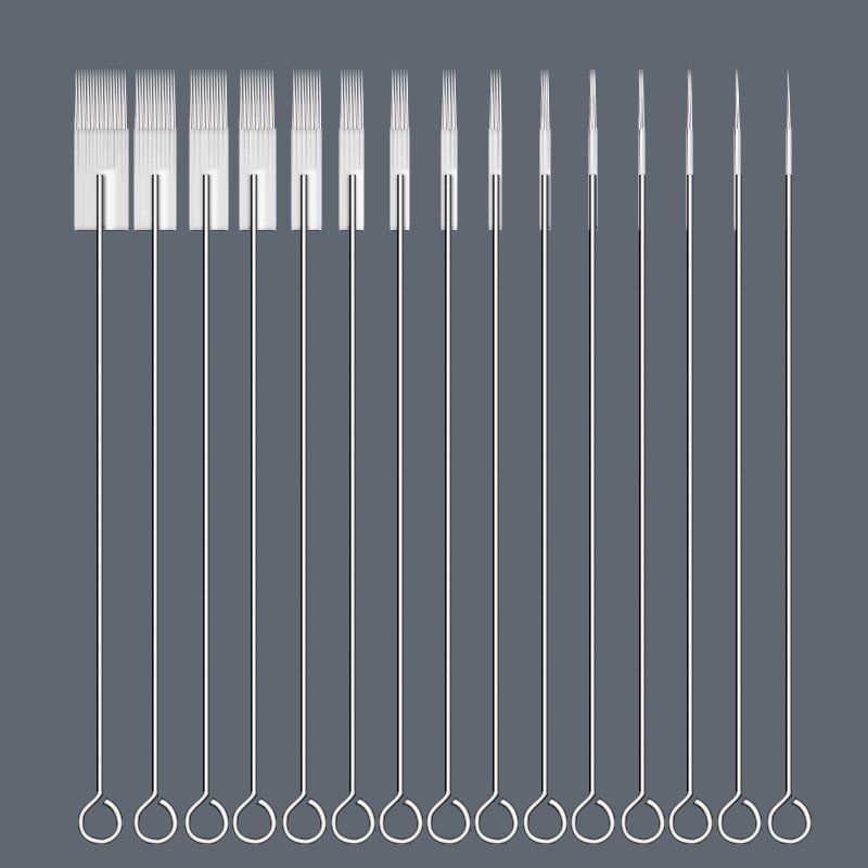 Hadiyah Wholesale 50PCS Disposable 304 Stainless Steel Permanent Makeup Microblading Eyebrow Tattoo Needles For Tattoo