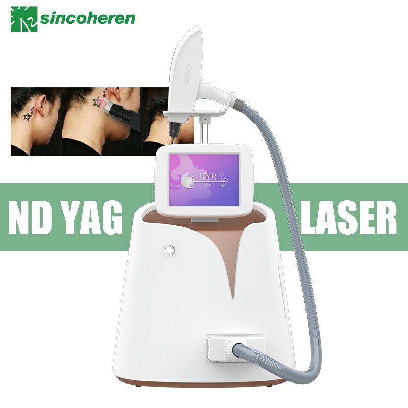 Sincoheren New arrivals 532nm 1064nm 1320nm Carbon Peel Q-Switched Nd YAG Laser machine for vascular removal tattoo removal