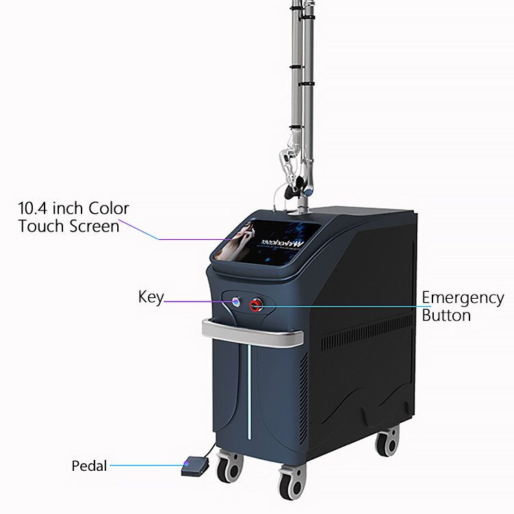 Honeycomb Tattoo Removal Ink Pigmention And Birth Mark Removal Machine Pico Nd-Yag Laser Machine