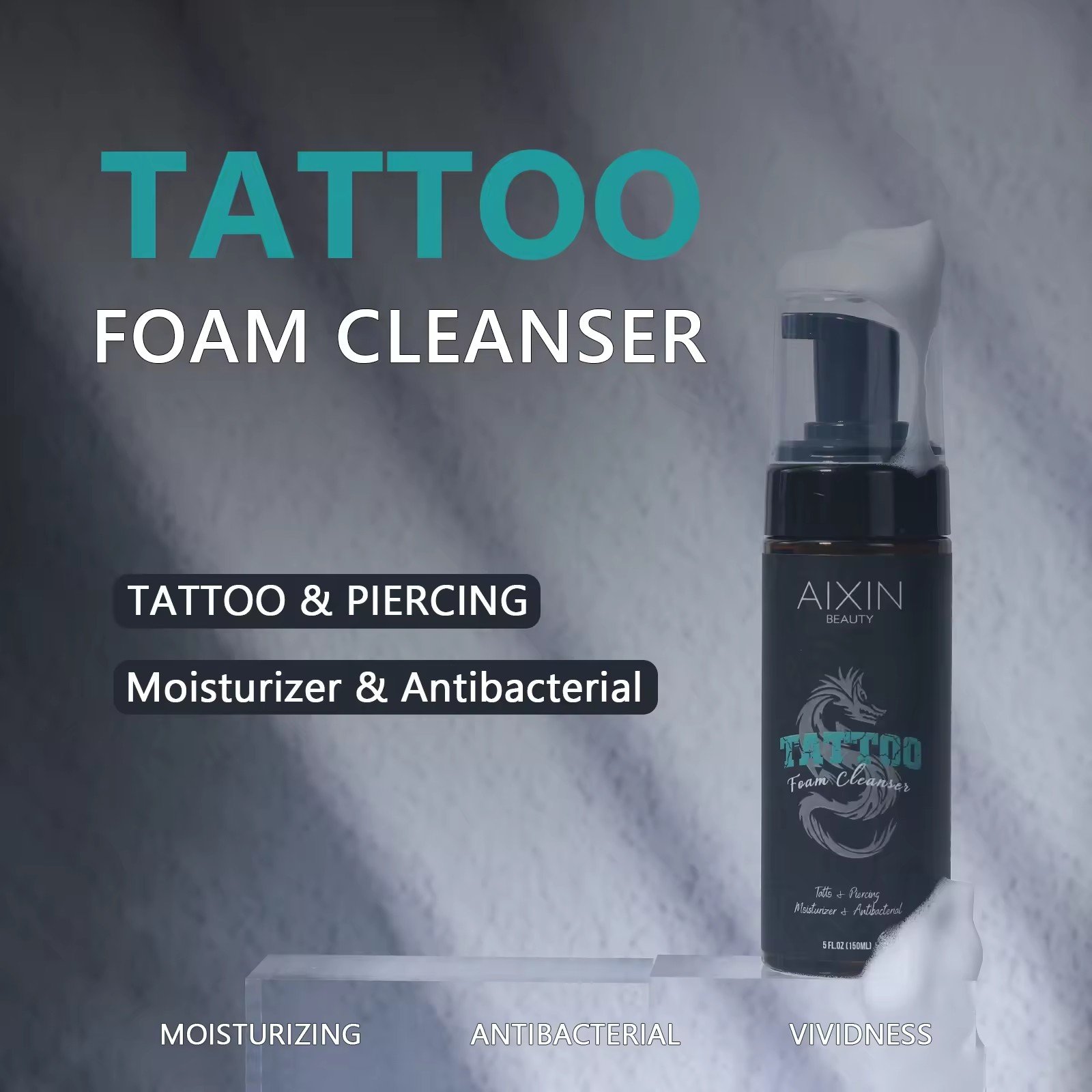 Private Label Tattoo Care Supply Tattoo Deep Cleaning Brightening Custom Care Foam Cleanser Unscented Tattoo Foam
