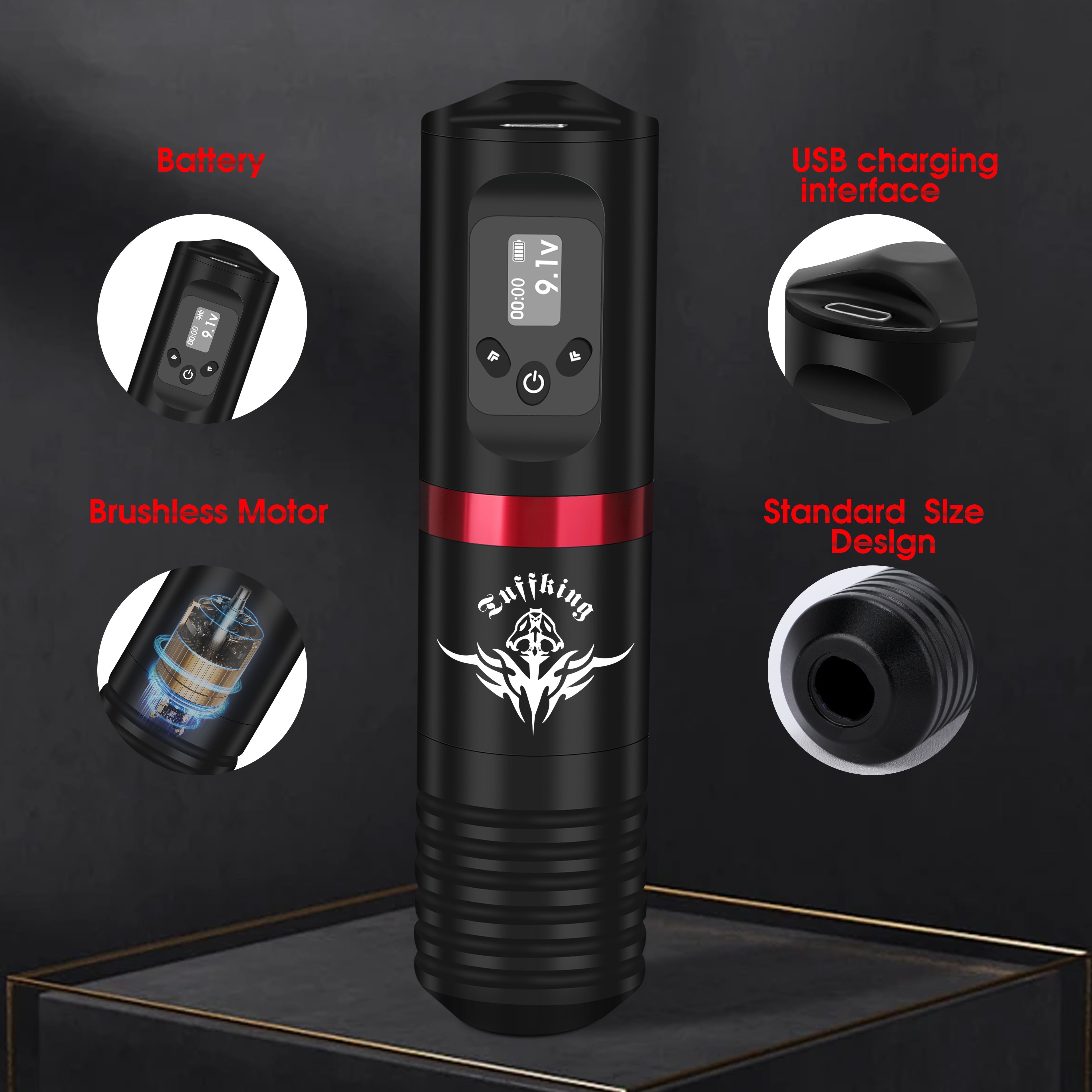Newest Tattoo Machine Rechargeable 1800mAh Tattoo Battery Pen Machine Permanent Makeup Machine For Shop