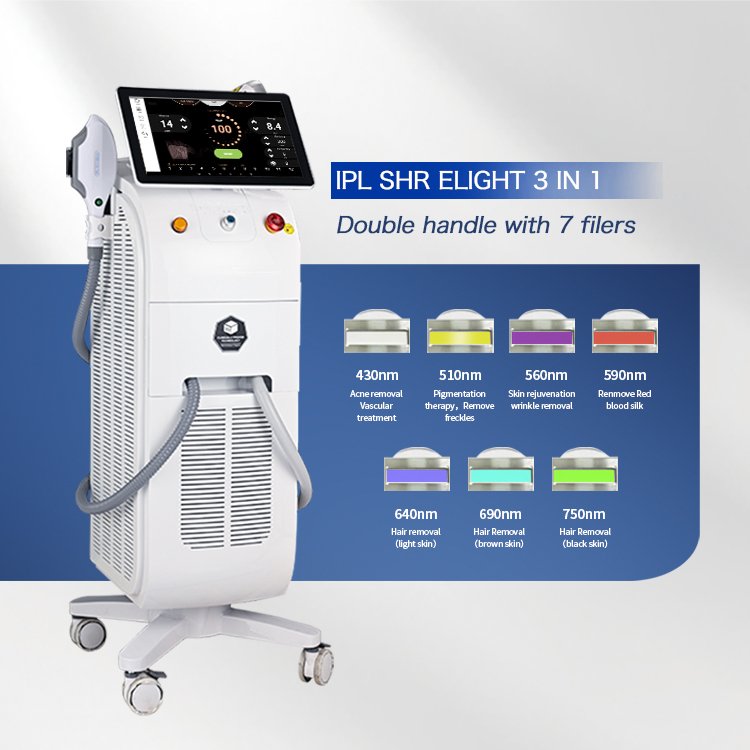 Painless Hot New Model Multi Function Dual Heads Ice Laser Diode Laser Hair Removal Machine Price Stationary No No Hair Removal
